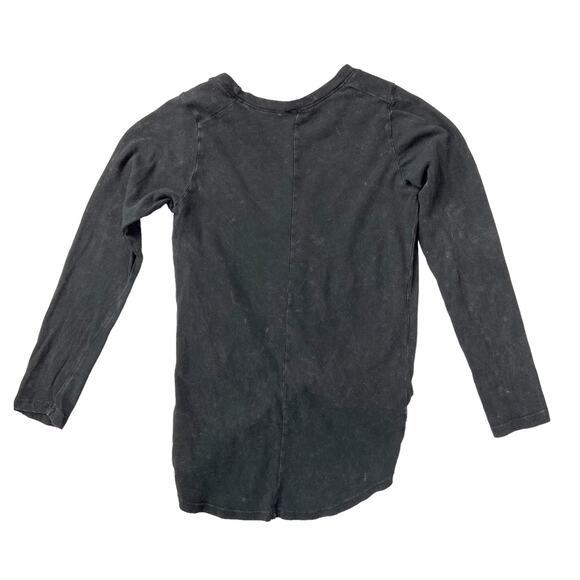 Zella Girls Size XS‎ Long Sleeve T Shirt Gray Tie Knot Waist - Picture 2 of 8